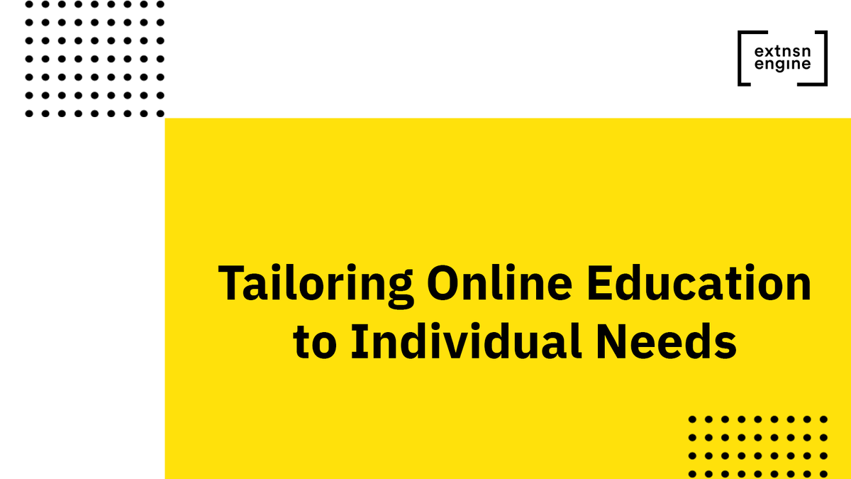 ExtensionEngine's tweet image. The traditional one-size-fits-all approach to #onlineeducation is no longer sufficient in today&apos;s world. At #ExtensionEngine, we recognize the importance of individualized #learning &amp;amp; the impact it can have on #studentsuccess.

See what we are up to here: extensionengine.com