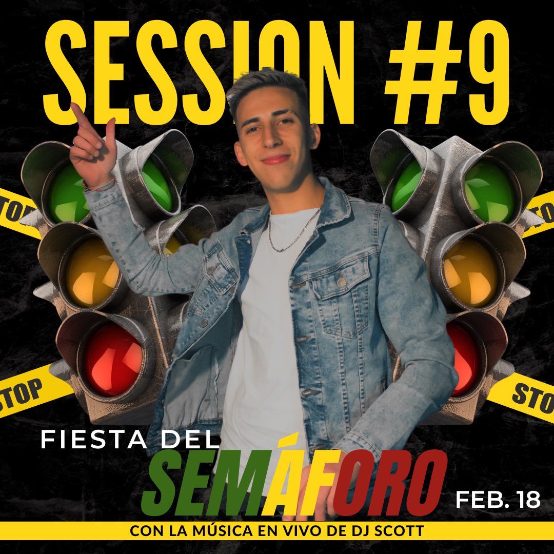 Vuelve la Session!

Este sábado 18 de febrero volvemos con una fiesta temática tremenda. 

🔥 La Session #9 es la Fiesta del Semáforo 🚦.

Ya conoces el dress code: 
🔴 Si estás casadx 💍
🟡 Si estás en algo 😬
🟢 Si estás solterx 🆓