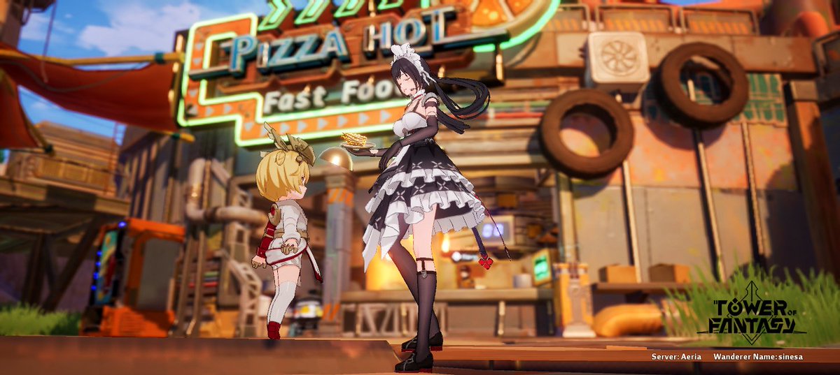 mirchea21's tweet photo. #ToFenrir You have to try the pizza at Banges, it's delicious. 🍕

#snapshoToF #ToFHalfAnniv #TowerofFantasy https://t.co/lwKaVpY9DF