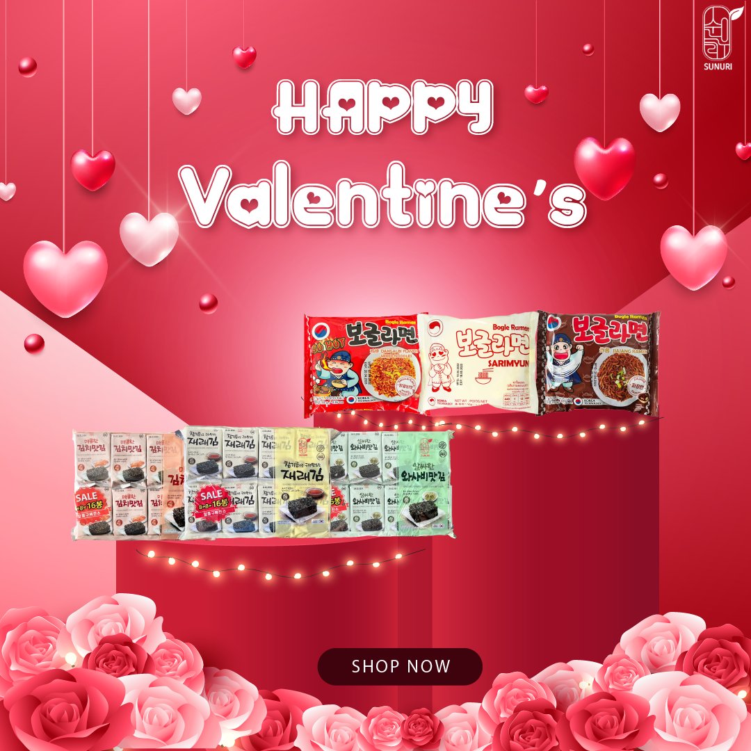 วาเลนไทน์นี้ ให้ซุนอูริช่วยส่งความรักให้คุณ!
สั่งสินค้าของเราในราคาพิเศษและมอบให้กับคนที่คุณรัก💖
โปรโมชั่นโบเกิลรามยอนซื้อ 1 แถม 2 ในราคา 36 บาท
ช็อปเลยที่ shopee/lazada เสิร์ชชื่อ sunurikfood
