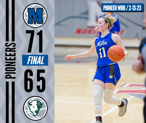 Pioneers pick up win over the Lady Tetons 71-65.

Jess Tomkins had a double double with 20 pts &amp; 11 boards.  India Blyth had 20 pts &amp; went 4/4 from 3 pt land. Becky Melcher chipped in 13 points.  Catalina de Giorgi &amp; Julia Paoletta each added 8 pts to the scoring column.