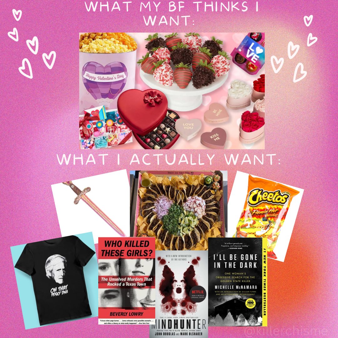 Valentine’s Day is manana. Make sure to get your true crime addicts what they really want. 💕✨