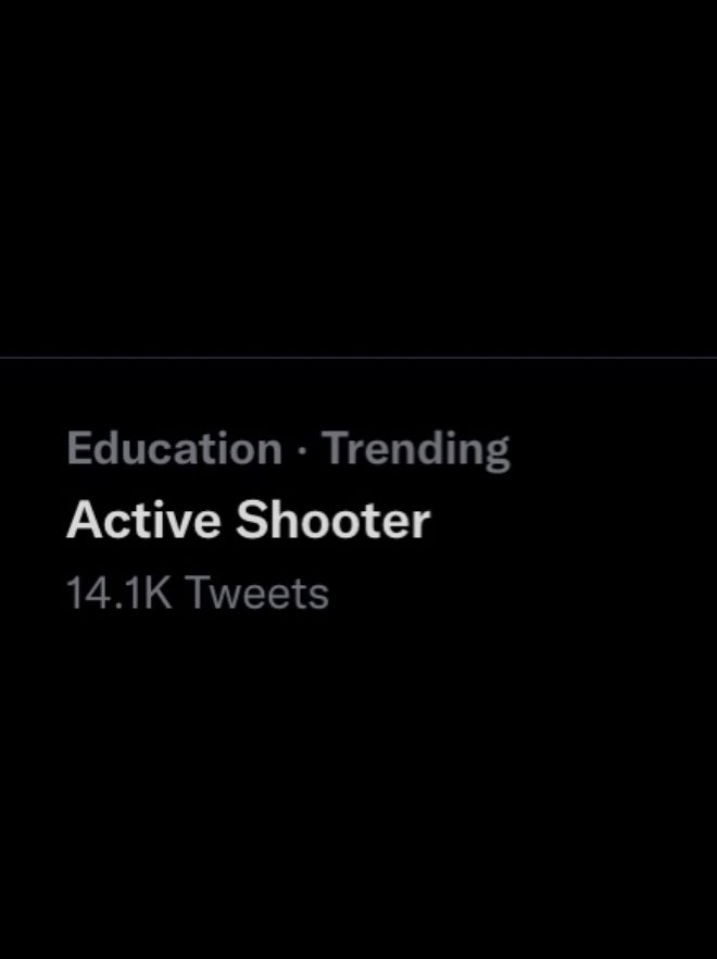 Nothing more American than “Active shooter” trending under Education.