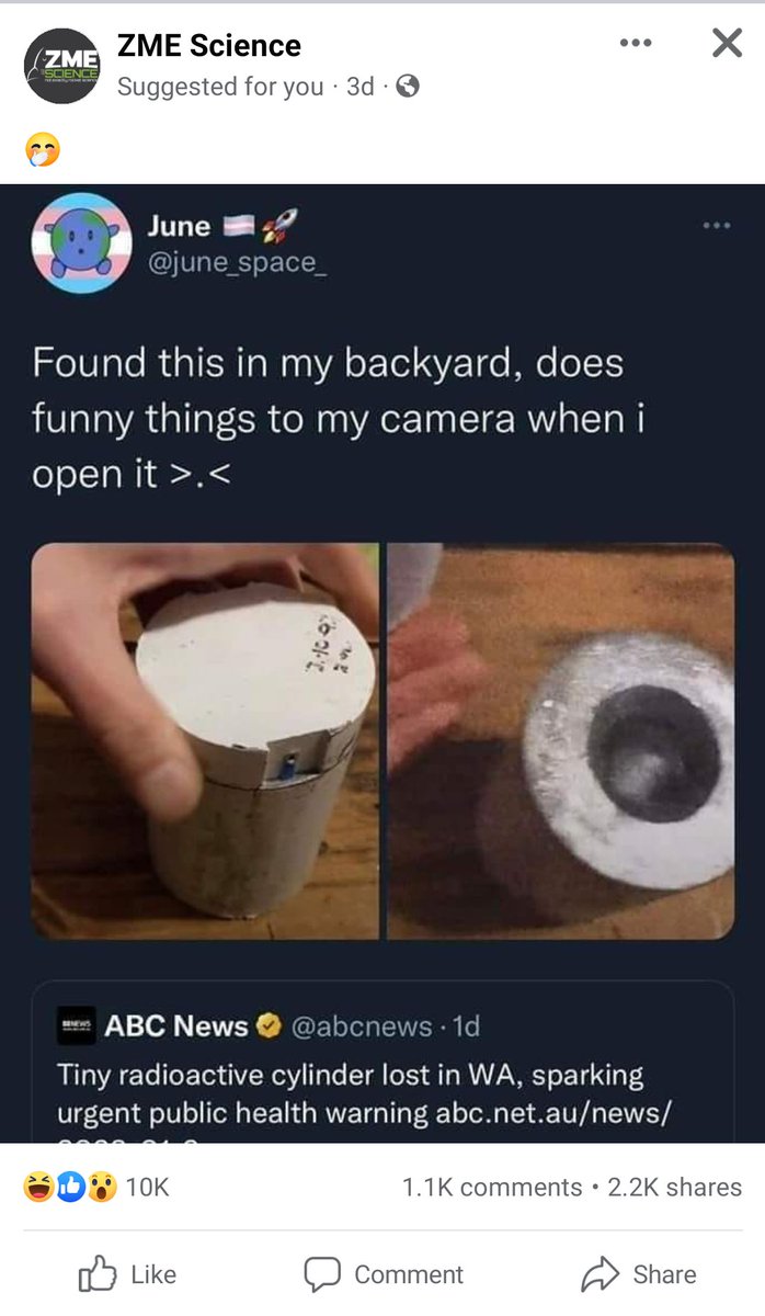 SpaceTwitr's tweet photo. @june_space_ I open Facebook and this is the second thing I see lol https://t.co/3IN3C0Uh2H