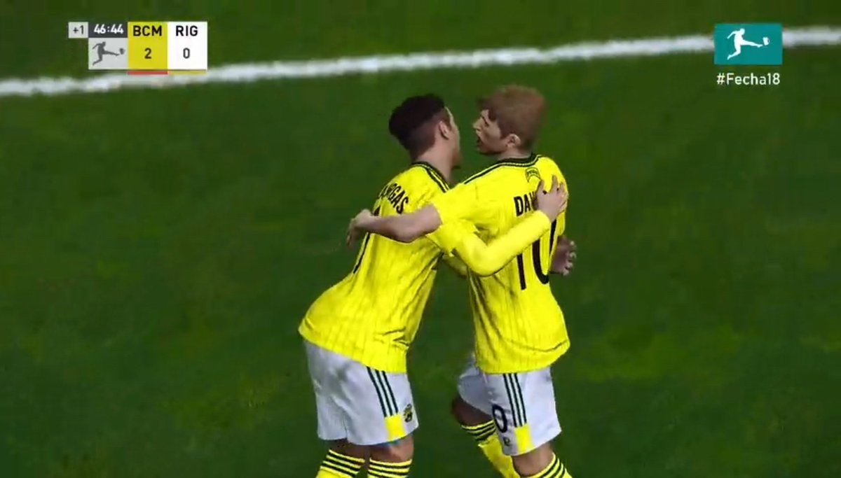 Goooooooooolazooooo del 10.

Hace el segundo <a href="/DavidJC_7/">David JC</a> tras pase de <a href="/Nico__Vargas9/">Nico Vargas</a> 

Bucaramanchester 2-0 River Gang

Y se viene el anhelado ascenso.

A confirmarlo en el 2do tiempo equipo!!!

#VamosBucaros 🐆