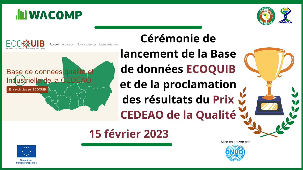 EcoquibEcowas's tweet photo. What are the best companies in the quality approach in West Africa? Where to find relevant and reliable information on the industry and Quality in West Africa? Answers, this Wednesday, February 15. from 9am. Follow this link https://t.co/aCFNXTsr8i https://t.co/0d9Fm9jCgB