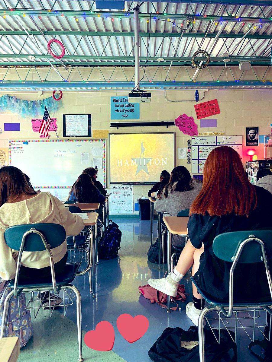 Day 1 of our inaugural journey of experiencing the #eduham experience with my 8th graders in our English class! So excited to be a part of the room where it happens…there’s much more to come! @AchieveKedc @KEDC1 @KEDCGrants @HamiltonMusical @Gilder_Lehrman
