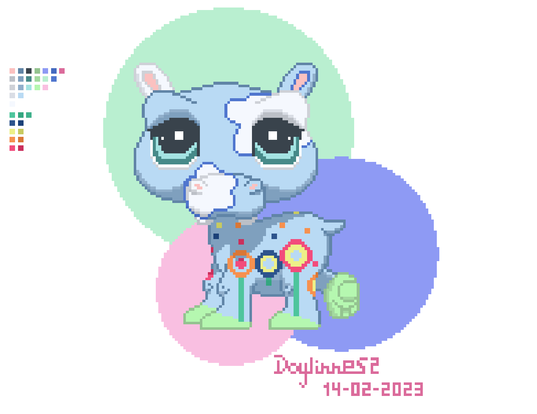 Daylinne_S2's tweet photo. Happy Valentine's Day to everyone!! For this day, I bring to you guys this adorable hippo (っ˘ω˘ς )~☆
#pixelart 
#lps
#littlestpetshop https://t.co/tEwdXVxYYq