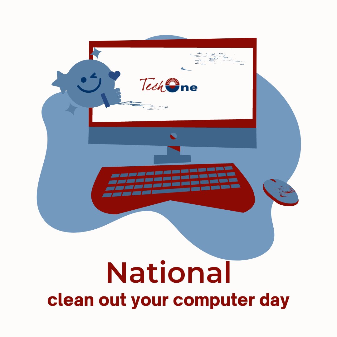 Techoneit1's tweet image. Happy National Clean Out Your Computer Day! Make sure to clean out your spam inbox, delete old files and programs, and backup your data!

#cleanoutyourcomputer #backupfiles #cleanyourinbox
