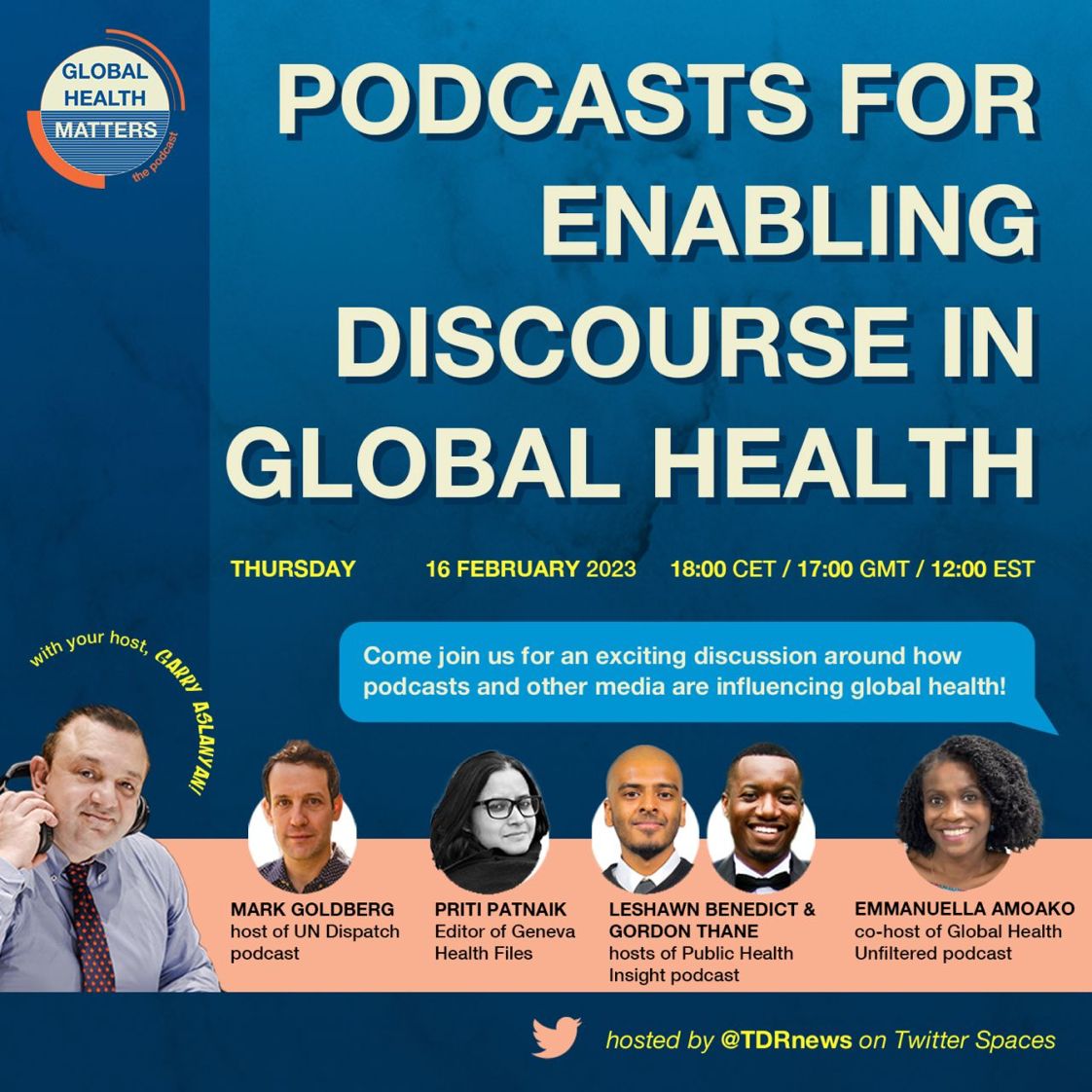 An exciting discussion on podcasts and discourse in global health featuring <a href="/ThePHInsight/">Public Health Insight</a> Founders <a href="/leshawnbenedict/">Leshawn Benedict</a> and <a href="/gzthane/">Gordon Thane</a>, along with other amazing guests, hosted by <a href="/GarryAslanyan/">Dr Garry Aslanyan</a>!  <a href="/TDRnews/">TDR</a> 

Tune in here: x.com/i/spaces/1Yqxo…