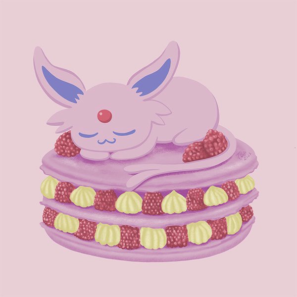 sunnyside_arttt's tweet photo. 6th runner up, Espeon sleeping on a macaroon cake ๐
#eeveelutions #espeon #eeveelution #pokemon #macarons #macaroons #macarooncake #ใจใผใใฃ #ใใฑใขใณ #ใใซใญใณ #ใใซใญใณใฑใผใญ #kawaiiart #kawaiistyle #cuteart #cuteartstyle #ใคใฉในใ #ใคใฉในใใฌใผใฟใผ #ๅฏ็ฑใใคใฉในใ #ๅฏ็ฑใ https://t.co/UKvKgCC2kp