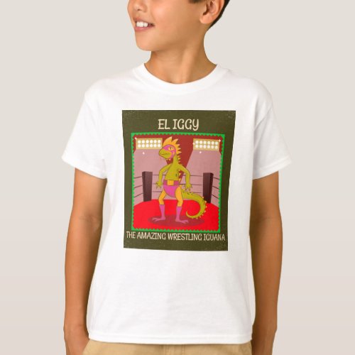 ArtistJuarez's tweet photo. El Iggy The Amazing Wrestling Iguana. Boys T-Shirt https://t.co/wWsNjsPXfs via @zazzle https://t.co/RElSjVS5fJ