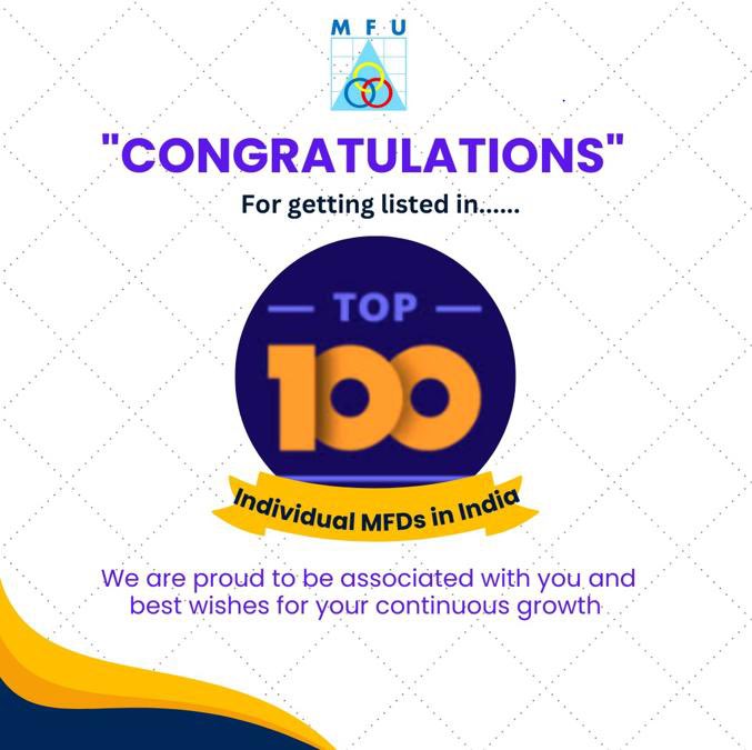 snpfp's tweet photo. Thanks @GR_2608 @MF_Utilities for the congratulatory message. Happy to have been associated with #MFUTILITIES. It has helped me immensely in onboarding customers and in subsequent transactions. Together we grow. @cafemutual #Top100 https://t.co/E0TSdMrHjt