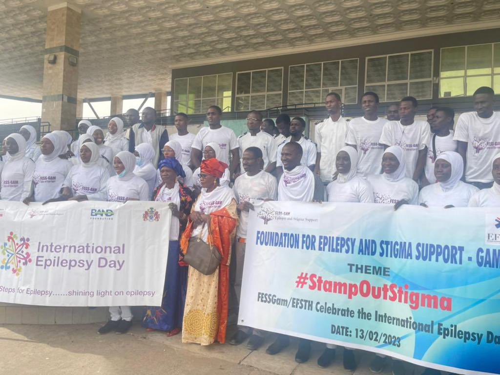 FESS_Gam's tweet photo. International Epilepsy Day was celebrated today in Gambia in collaboration with Edward Francis Small Teaching Hospital, Banjul. The event started with a parade around the city and concluded with a public lecture on Epilepsy.  #IED #StampOutStigma https://t.co/SaWQ3O0NHO