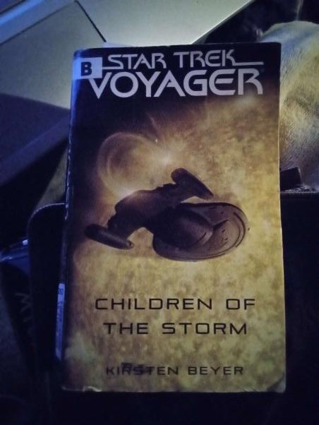 nerdyandgirly90's tweet photo. Next book on my list to read...and no it's no longer a library book.  I got this from thriftbooks.  Great place to look at if you're looking for books at low prices. #StarTrek #StarTrekVoyager #StarTrekBook https://t.co/J4UuYwwGrb