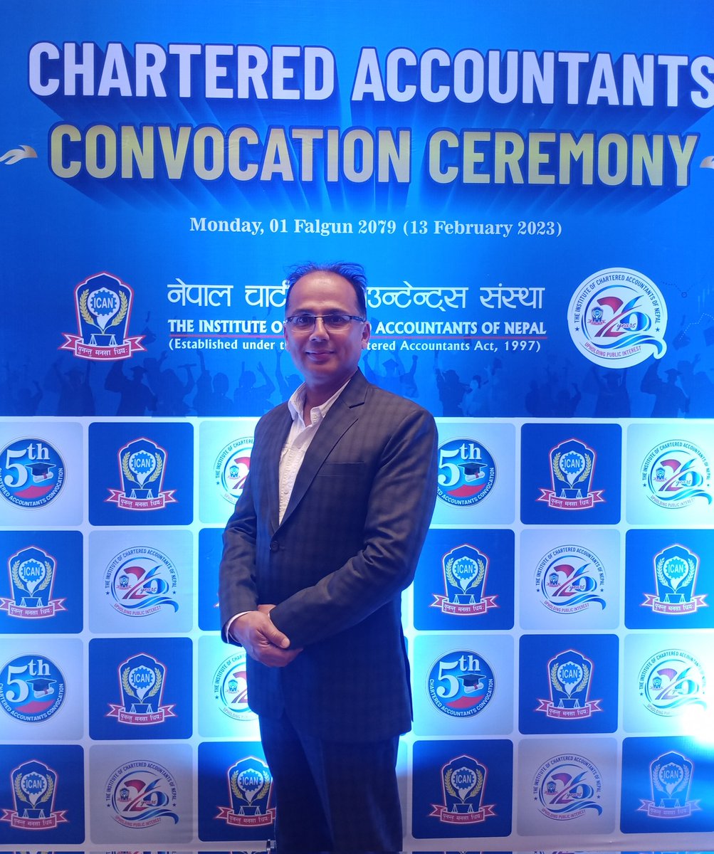 PLamsal's tweet photo. 5th CA Convocation Day ! @ICAN. Congrats to newly graduated Chartered Accountants. https://t.co/VmctdL2x2w