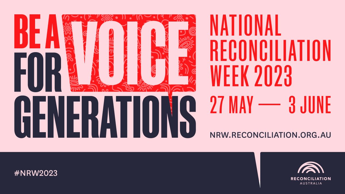 For the work of generations past & the fate of generations future, @RecAustralia’s #NRW2023 theme, “Be a voice for generations” urges everyone to act today for a more reconciled country. ➡️ Learn more:  bit.ly/NRW2023 🖼️ Posters & resources: bit.ly/NRW2023Resourc…