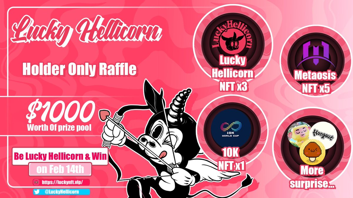 LuckyHellicorn's tweet photo. 🚀To celebrate the upcoming reveal!

We have joined hands with @Metaoasis_ and @10KWorldCup to bring rich prizes to the community in the following days!

🍀Participate here: https://t.co/w6h9yr4T2K

☀️This is just one of the rewards we have for our holders.
Stay tuned for more! https://t.co/xwaE6qIE3T