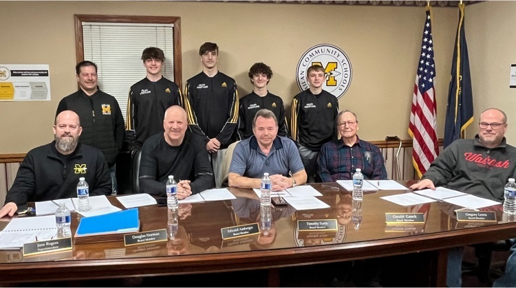 Milan semi-state wrestlers were honored at tonight's school board meeting. The future is bright for our wrestling program! #weRmilan
