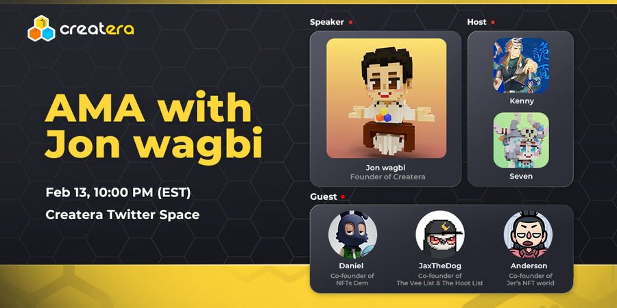 tiur_eth's tweet photo. There's an AMA going on right now in @Createra_ . Let's join friends! It will be interesting. The CEO of the project speaks @jon_wagbi!
#Createra #CreateraStudentAmbassadorProgram #Metaverse #NFT #NFTGame #NFTCommunity
https://t.co/lFa61DPQui https://t.co/6kVbuYv7Am