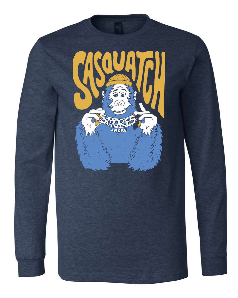 SasquatchOKC's tweet photo. Long- or short-sleeve? Take your pick! You have one last day to pre-order your Sasquatch S’mores &amp; More shirt! https://t.co/uwANmnGgKZ https://t.co/TRXoOjKyoK