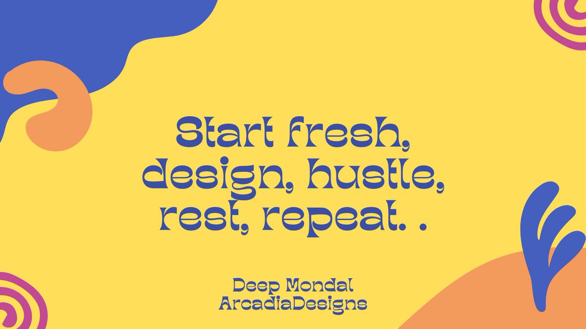 DeepDesigns21's tweet photo. "Time to start the routine: design, create, energize! Again and again it's a discipline.🙌 #WakeUpDesignEatSleepRepeat #DesignRoutine #CreatingHabits #ProductivityWin #GraphicDesigner https://t.co/BFjY4CcUj3