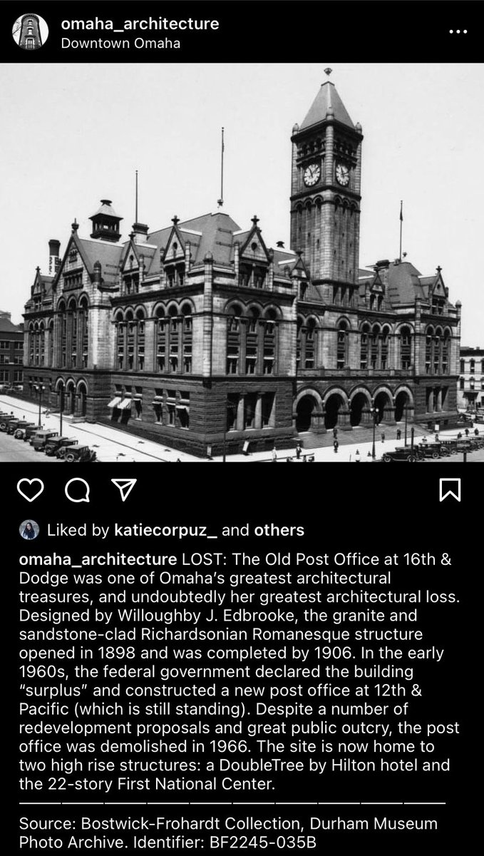 mariaecorpuz's tweet photo. I’m obsessing over this Omaha Architecture Instagram. This photo in particularly stopped me. Yes, she’s gorgeous. Yes, I’m angry that Omaha doesn’t prioritize preservation of these buildings. And then https://t.co/iqkVV0YWNt