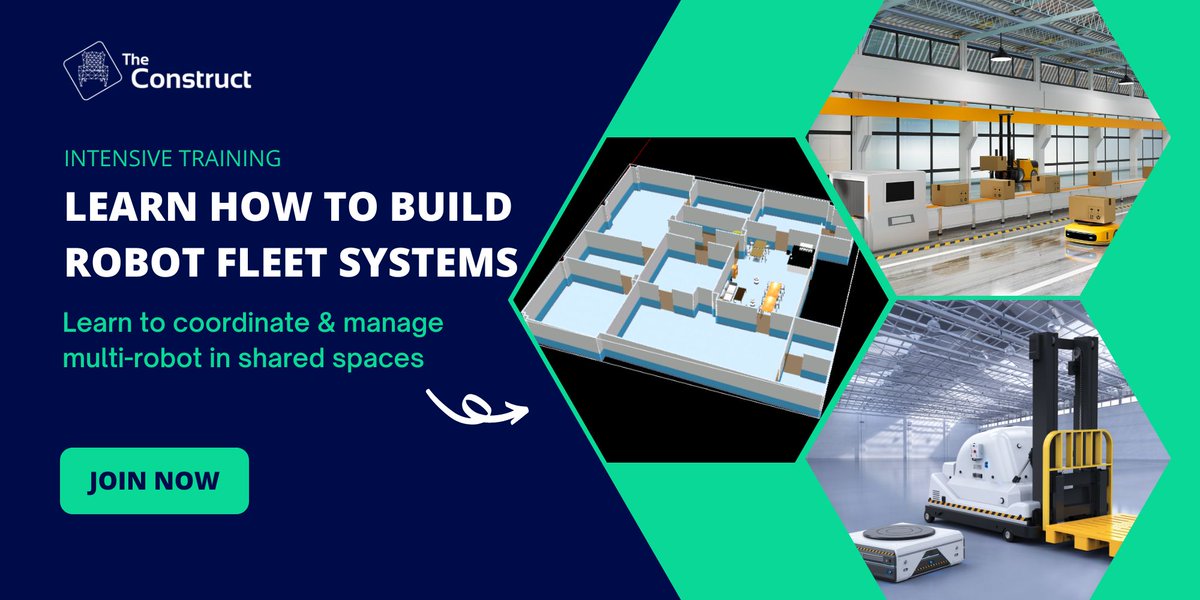 _TheConstruct_'s tweet image. Registration ends today - Learn how to Build Robot Fleet Systems ow.ly/NoRU50MRt2F

Don&apos;t miss out on the opportunity to learn #RobotFleetManagement! Register for our training before it&apos;s too late
