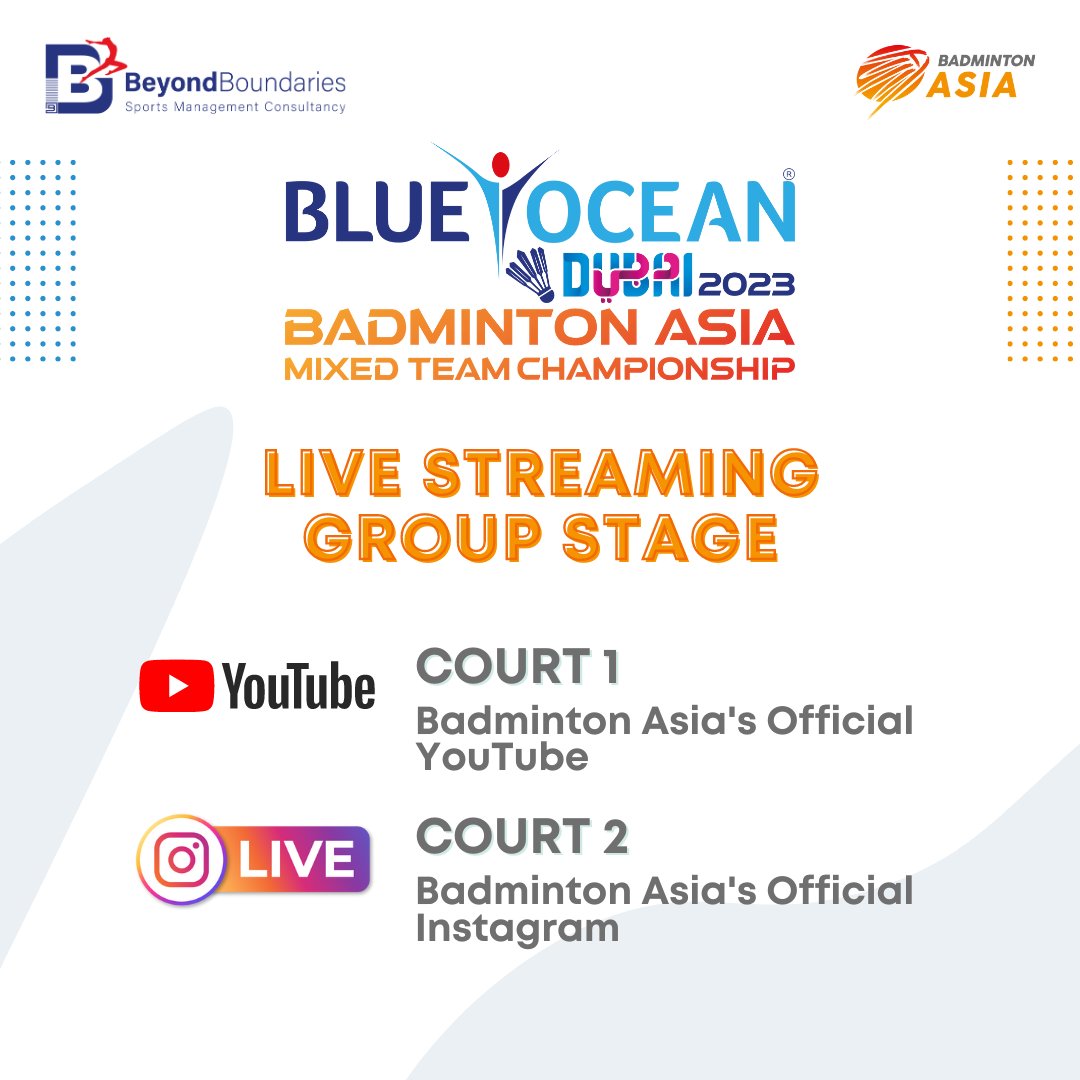 streaming badminton asia team championship