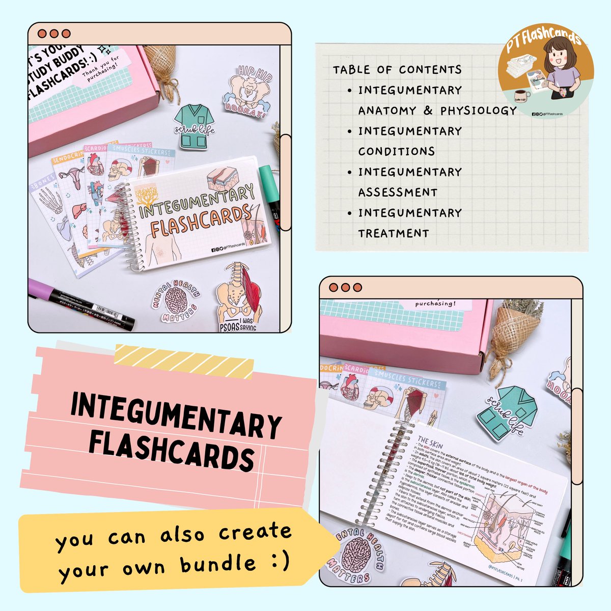 PTFlashcards's tweet photo. New Flashcards alert! 💯
• Integumentary Flashcards for ₱330 with Transparent spring & Laminated Cover 🤍
#integumentary #flashcards #medicine #medtwitter #physicaltherapy #pt #ot #nursing https://t.co/gvxhouOw88