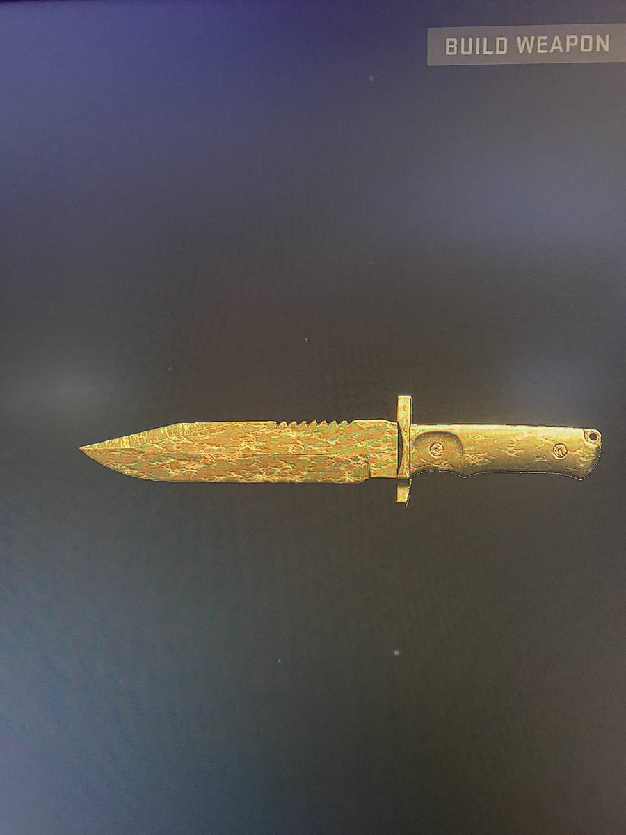 NapQueen808's tweet photo. I finally got the gold (my first ever skin!!), but now I want the Polyatomic and or Orion knife🥲 #gamergirl #ModernWarfare2 #combatknife #rootzglobalent #ladyrootz https://t.co/sxz9BE3MgQ