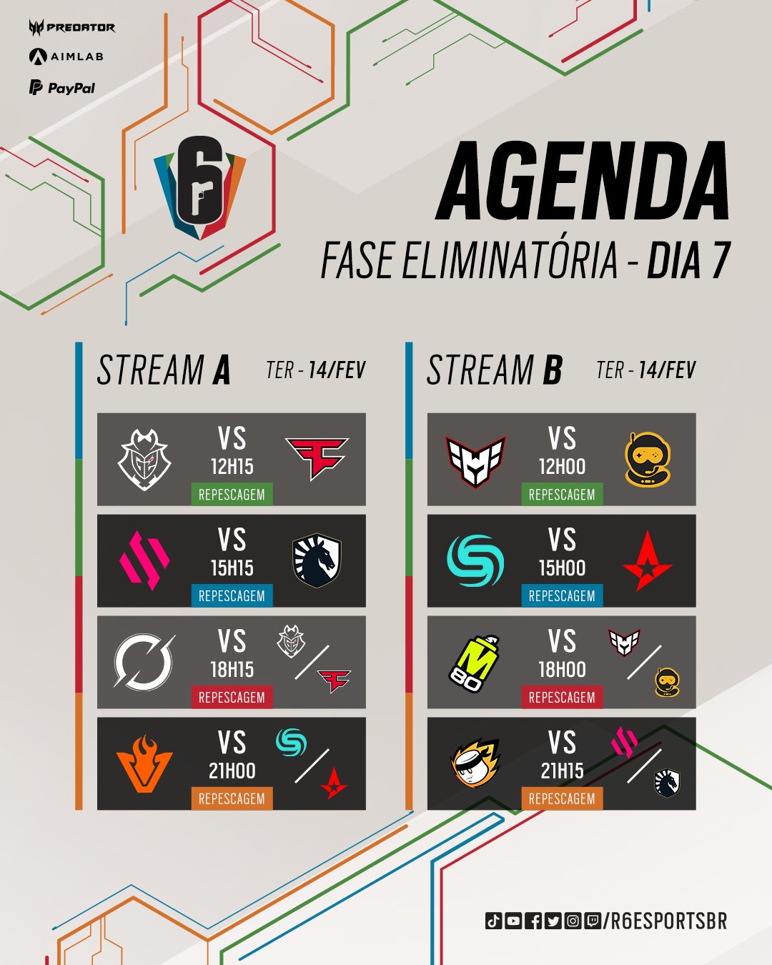 Agenda da Fase Eliminatória do SI2023. Imagem: Divulgação-Ubisoft