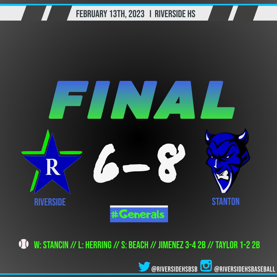 Riverside Generals Baseball tweet media
