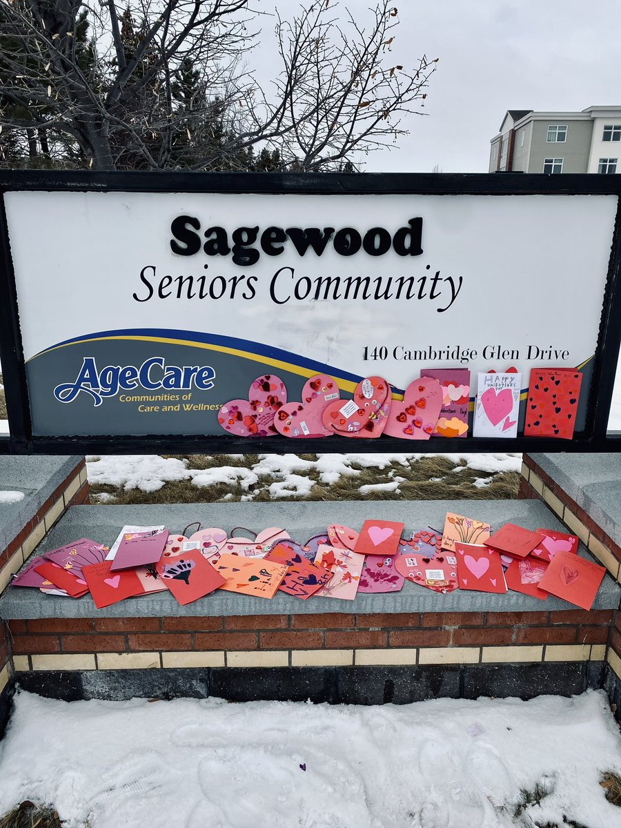 Valentine cards delivered! Thanks to Indus Grade 1, 2 and 3 students there were many smiles and lots of love shared at Sagewood today. <a href="/IndusRvs/">Indus School</a> #rvsed