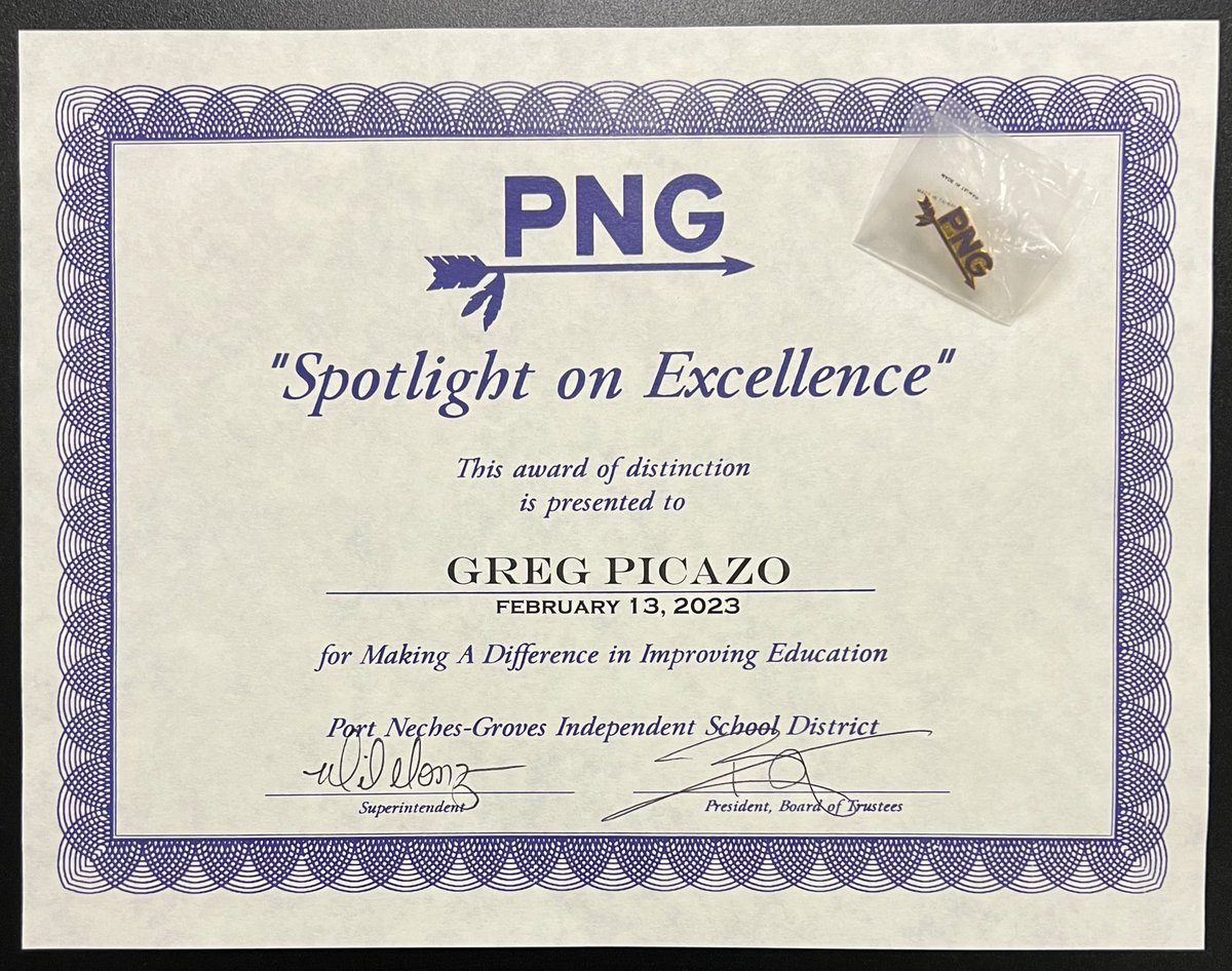 PngPrimetime's tweet photo. Unbelievably proud for our program to be honored by the @pngisd School Board, alongside @NDN_PRESS, with the Spotlight on Excellence Award! Thanks to everyone for supporting our growing program… the best is yet to come! 

#PNGPrimetime #PNGproud #AlwaysBeFaithful https://t.co/5tpO6yjXbY