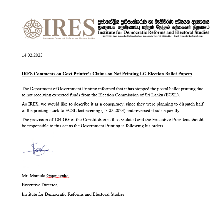IRESLKA's tweet photo. @mgajanayake 
#politicalculturesl #electioncampaignsl #regulationofelectionexpenditurebill #iressrilanka #instituteofdemocraticreformsandelectoralstudies https://t.co/jDTNuOMFI3