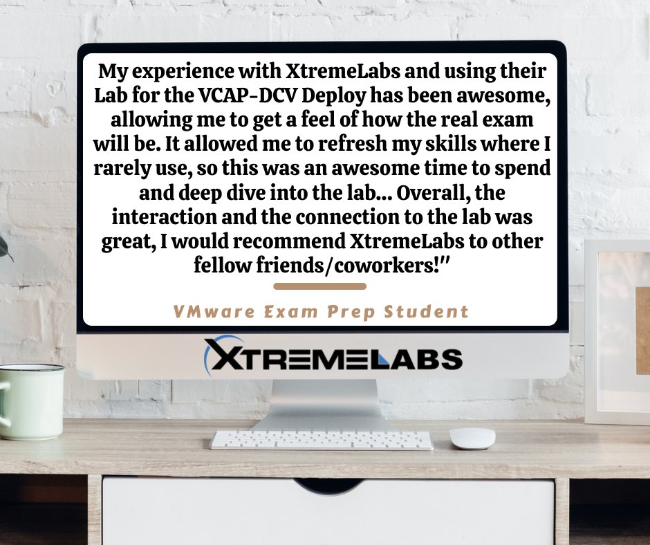 Check out what others are saying about our VMware DCV-Deploy Practice Exam! Contact our Sales Team to schedule your session. #XtremeLabs #digitallearninglabs #handsonlabs #vmware #vmwareexam #vmwarelab

xtremelabs.io/xtremelabs-pro…
