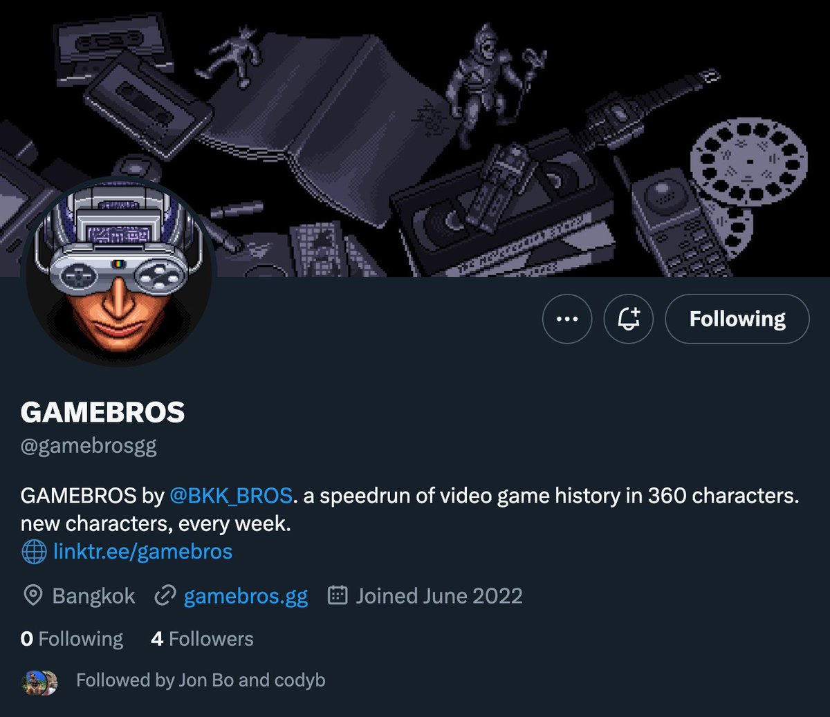 Please follow this new account ➡️ <a href="/gamebrosgg/">GAMEBROS</a> 

If you don't want to miss any news &amp; updates 
from GAMEBROS &amp; GAMEBROS Artifact