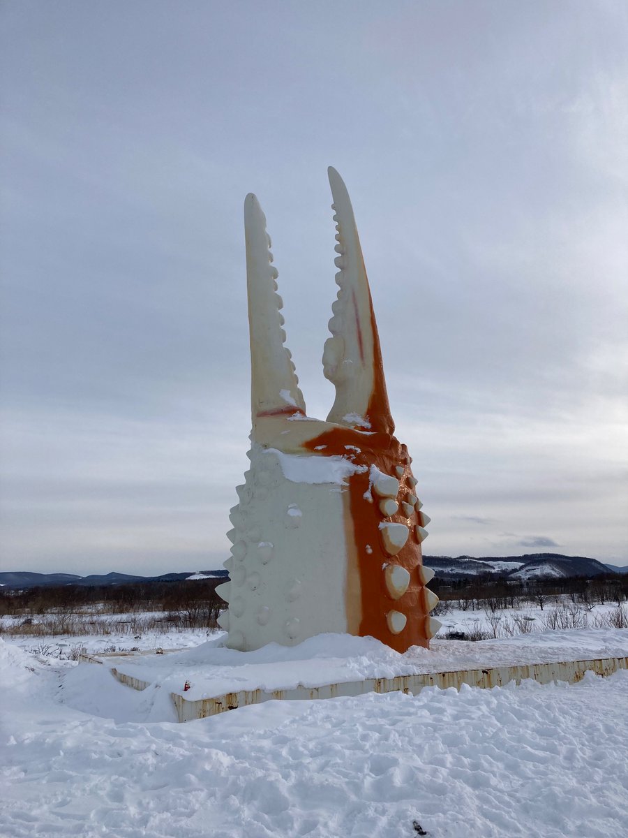 sh431122's tweet image. Railway trip to Mombetsu via Engaru. Took on a ship for drift ice sightseeing. The huge crab claw is definitely a must-see in the city! #Mombetsu #Hokkaido #driftice #crabclaw