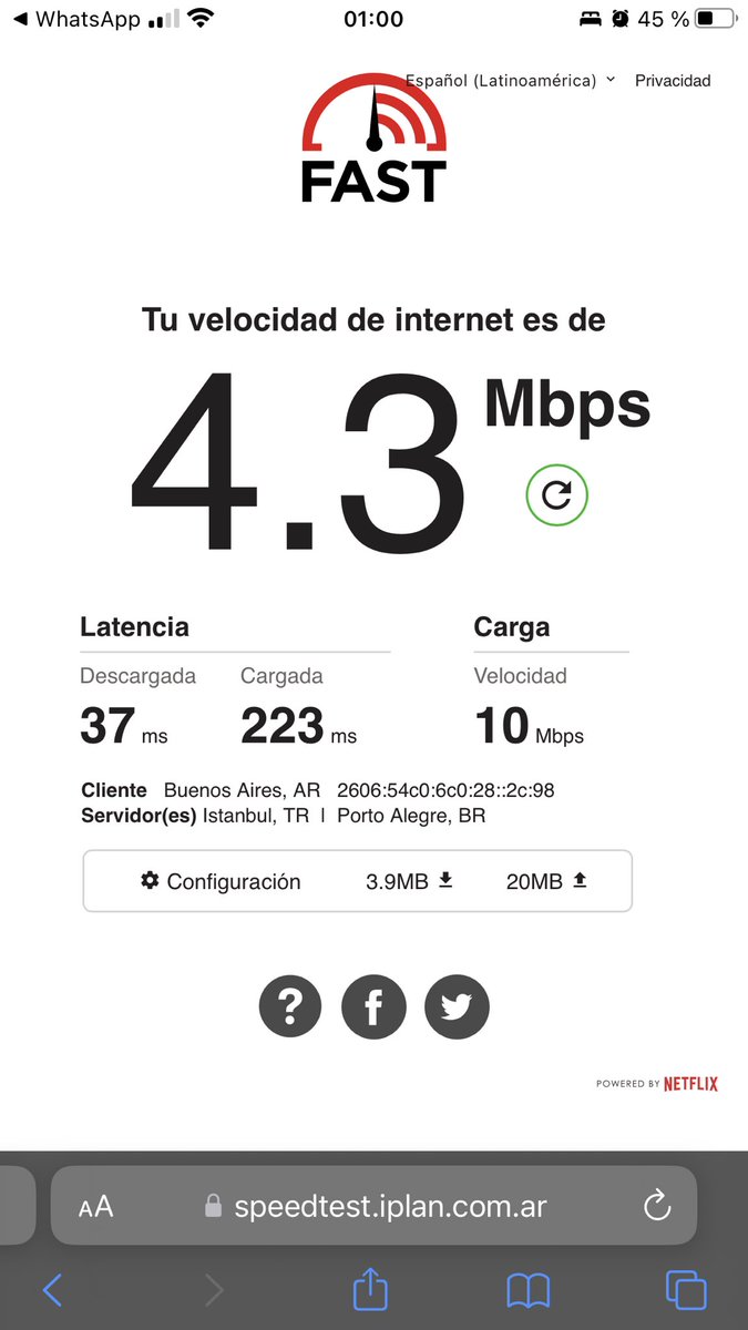 pedrodirisio's tweet photo. @ferbullrich @iplanliv @iplanliv 300megas…. Hermoso todo. https://t.co/HdsUiP3EfC