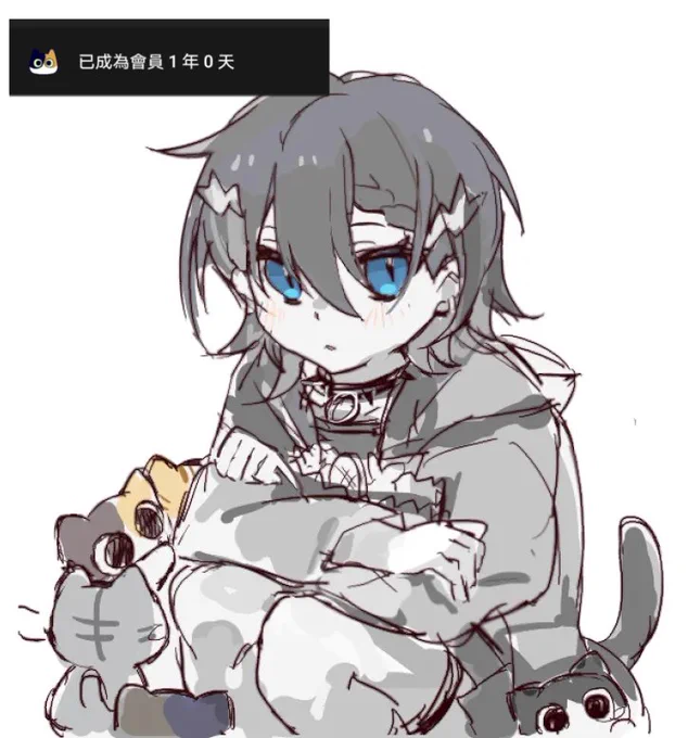 イヅルくんのメンシ、一年になりました缶詰ペンギンさんが描いてくれた! 