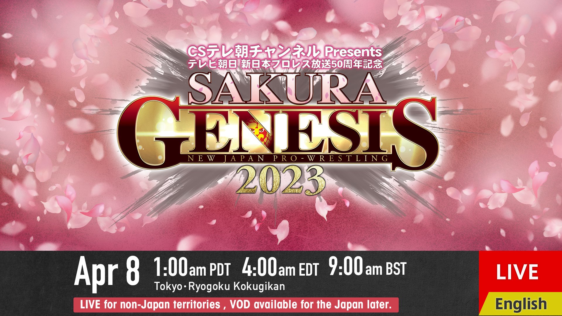 njpwworld on Twitter "April 8! The biggest event of the spring, Sakura Genesis hits Ryogoku