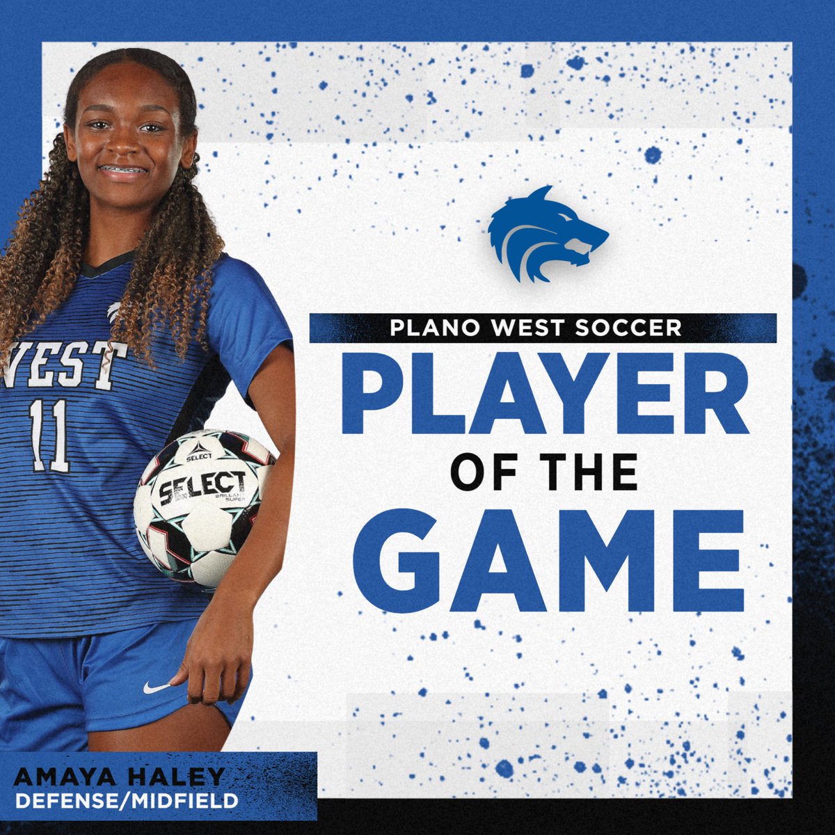 PWLWsoccer's tweet photo. Congrats to @itsAmayaHaley for being tonight’s Player of the Game! 👏 https://t.co/ZamjpHJR54