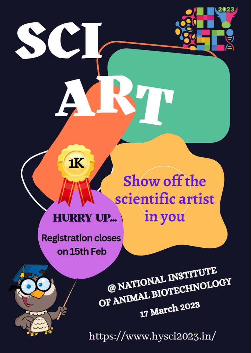 You are just one step away from showcasing your talent...last two days are left, are you still thinking??
Register now on - hysci2023.com

@hysci2023  #dbtniab #ccmb #cdfd #iithyderabad #uoh #phdsofhydeeabad #phdlife #reseacherlife #researchers #researchers_view