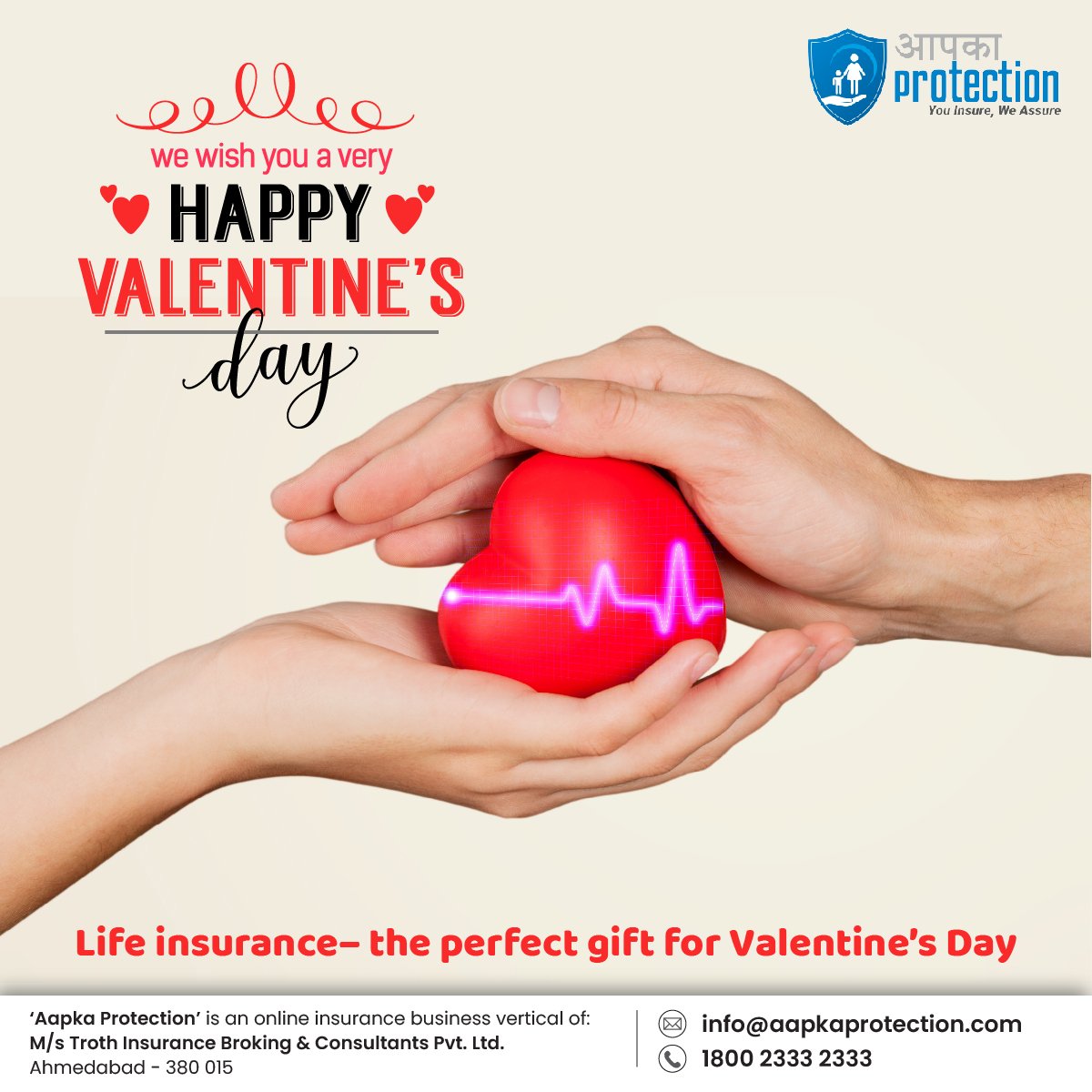 AapkaProtection's tweet photo. Life insurance – the perfect gift for Valentine’s Day.
.
.
.
.
.
#happyvalentinesday #valentinegift #lifeinsurance #giftlifeinsurance #protectyourlovedones #getinsured #stayprotected #insurancebroker #insurancebusiness #trothinsurance #trothinsurancebrokerspvtltd #aapkaprotection https://t.co/QvtW3PM8qk