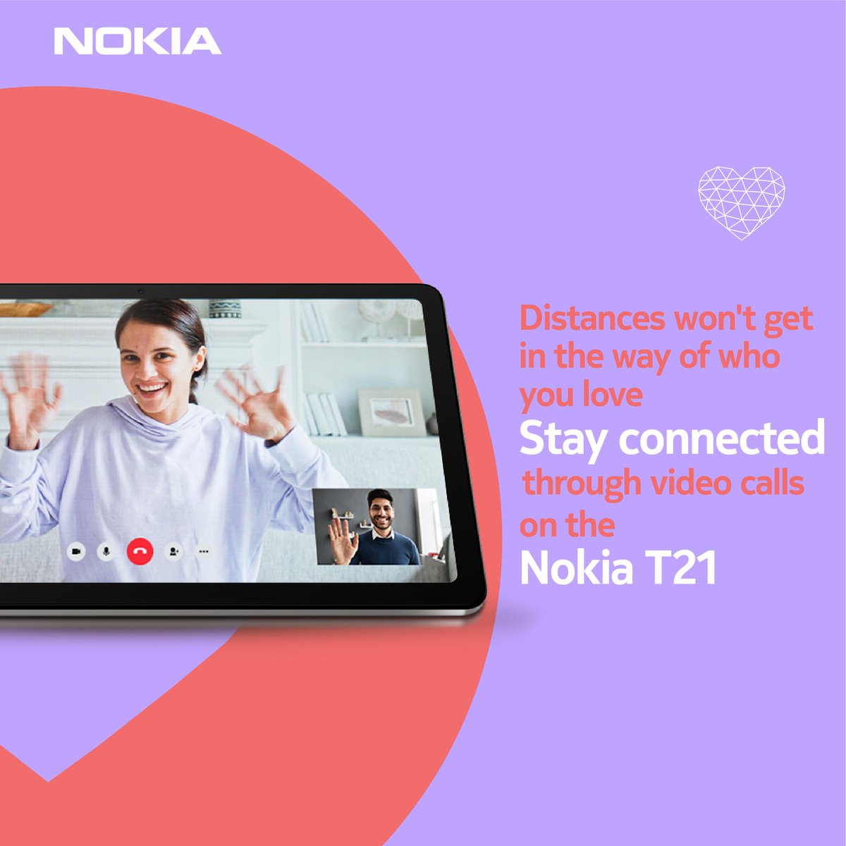 HMDdevicesIN's tweet photo. Never miss out on what you love and who you love, on the Nokia T21, built for #EverythingYou #LoveTrustKeep #VDay https://t.co/umYgXMSoym