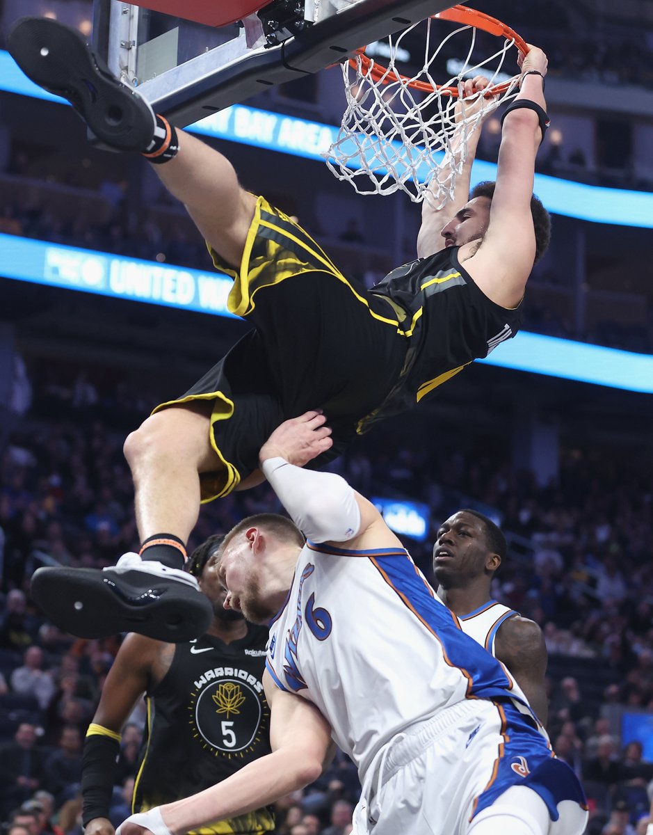 NBCSWarriors's tweet photo. Need this Klay poster ASAP 🤩

📸: Lachlan Cunningham / Getty Images https://t.co/Ossxk7Blfj