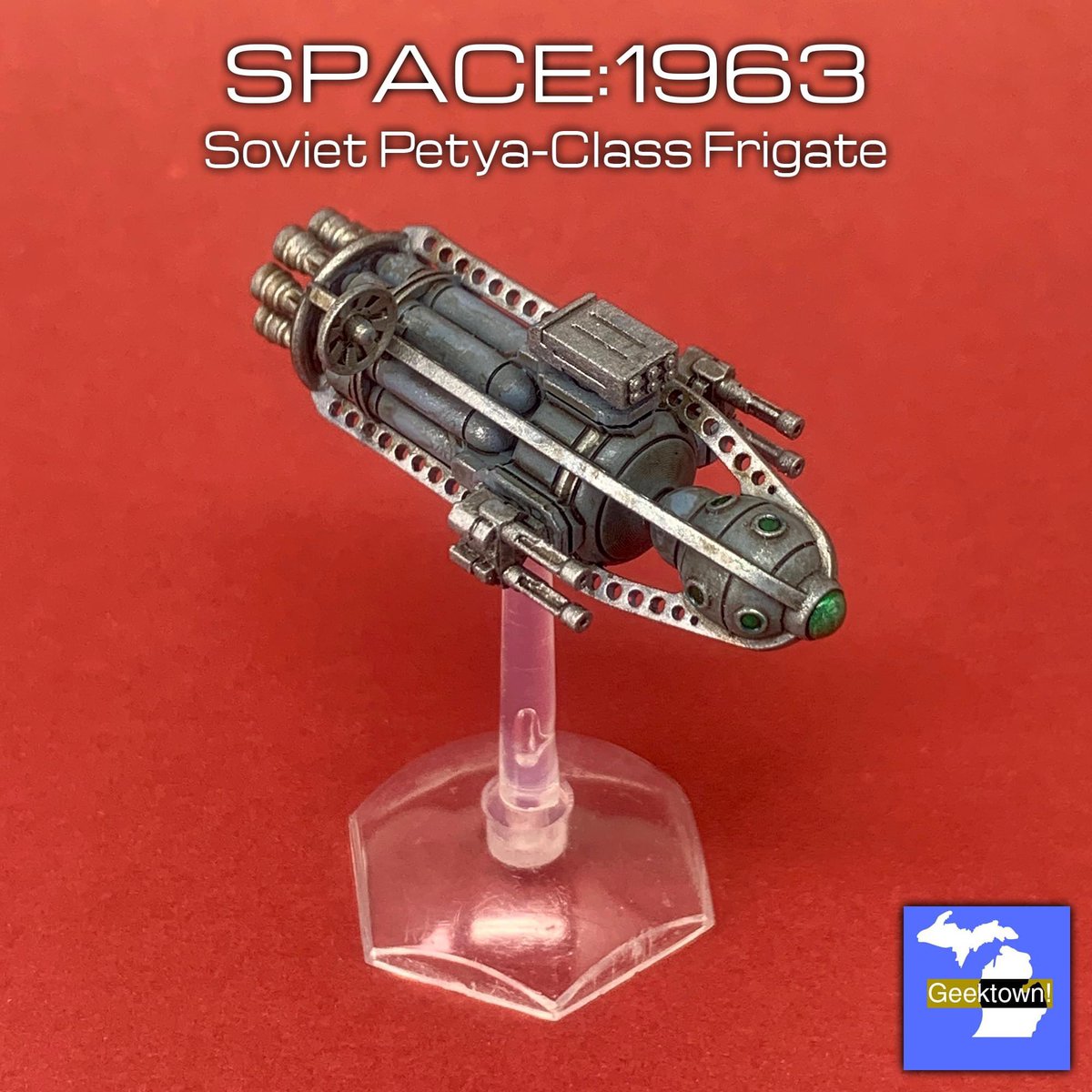TheRealGeektown's tweet photo. Here’s Geektown’s line up of available SPACE: 1963 line of spaceship wargame miniatures. More on the way. #geektown #space1963 #3dprint #tabletopgaming #spaceship #wargaming https://t.co/tNBqJa1a6C