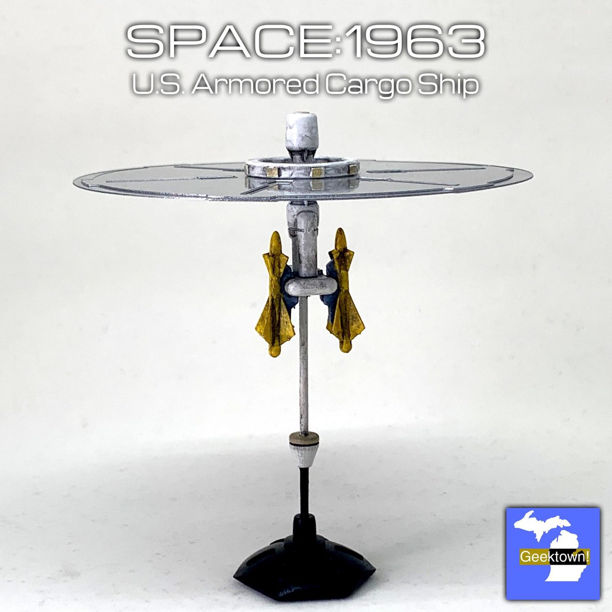 TheRealGeektown's tweet photo. Here’s Geektown’s line up of available SPACE: 1963 line of spaceship wargame miniatures. More on the way. #geektown #space1963 #3dprint #tabletopgaming #spaceship #wargaming https://t.co/tNBqJa1a6C