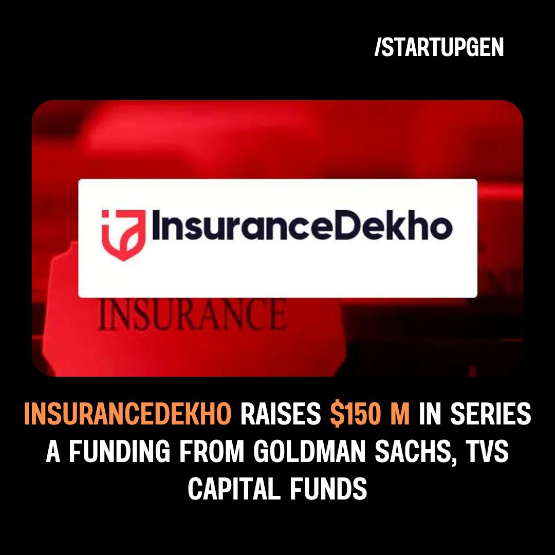 InsuranceDekho raised $150 million in Series A which was a mix of equity and debt where equity round was led by Goldman Sachs Asset Management and TVS. 

#insurancedekho #funding #capitalfunding #startups #startupbusiness #businessstartups #startup #startupworld #startuplife